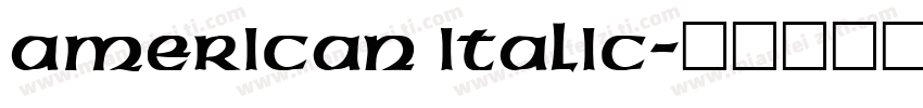 American Italic字体转换